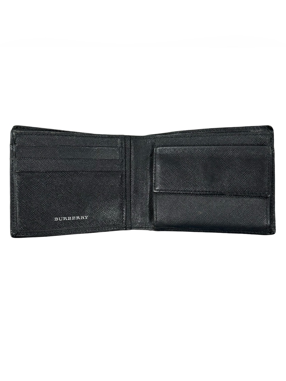 Burberry Black Leather & Nova Check Men’s Bifold Wallet - Picture 2 of 14